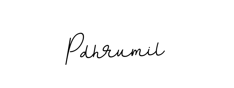 How to make Pdhrumil name signature. Use BallpointsItalic-DORy9 style for creating short signs online. This is the latest handwritten sign. Pdhrumil signature style 11 images and pictures png