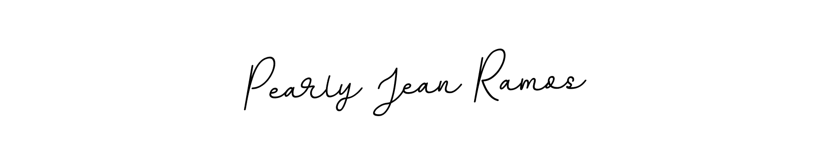 You should practise on your own different ways (BallpointsItalic-DORy9) to write your name (Pearly Jean Ramos) in signature. don't let someone else do it for you. Pearly Jean Ramos signature style 11 images and pictures png