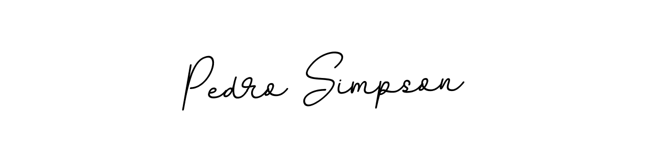 Use a signature maker to create a handwritten signature online. With this signature software, you can design (BallpointsItalic-DORy9) your own signature for name Pedro Simpson. Pedro Simpson signature style 11 images and pictures png