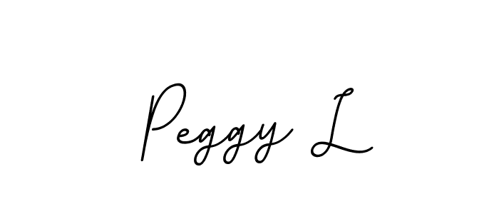 Make a beautiful signature design for name Peggy L. With this signature (BallpointsItalic-DORy9) style, you can create a handwritten signature for free. Peggy L signature style 11 images and pictures png