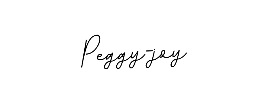 How to make Peggy-joy name signature. Use BallpointsItalic-DORy9 style for creating short signs online. This is the latest handwritten sign. Peggy-joy signature style 11 images and pictures png