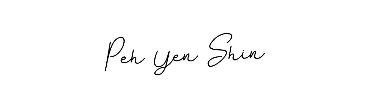 Design your own signature with our free online signature maker. With this signature software, you can create a handwritten (BallpointsItalic-DORy9) signature for name Peh Yen Shin. Peh Yen Shin signature style 11 images and pictures png