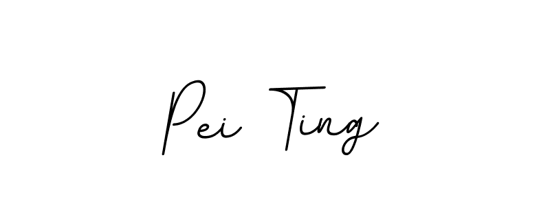 How to make Pei Ting name signature. Use BallpointsItalic-DORy9 style for creating short signs online. This is the latest handwritten sign. Pei Ting signature style 11 images and pictures png