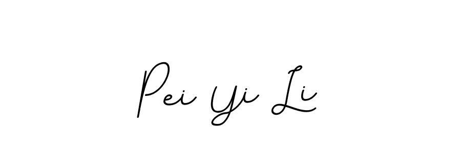 How to make Pei Yi Li name signature. Use BallpointsItalic-DORy9 style for creating short signs online. This is the latest handwritten sign. Pei Yi Li signature style 11 images and pictures png