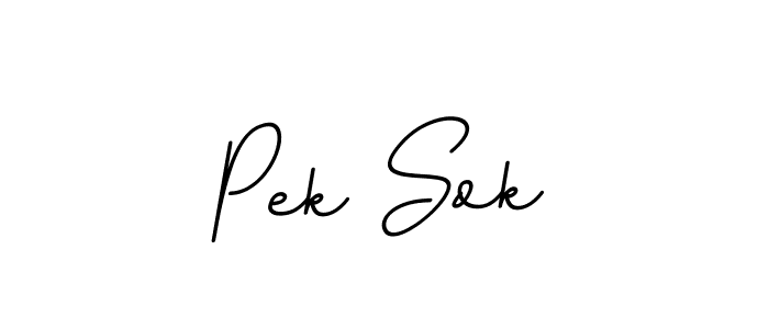 Make a beautiful signature design for name Pek Sok. With this signature (BallpointsItalic-DORy9) style, you can create a handwritten signature for free. Pek Sok signature style 11 images and pictures png