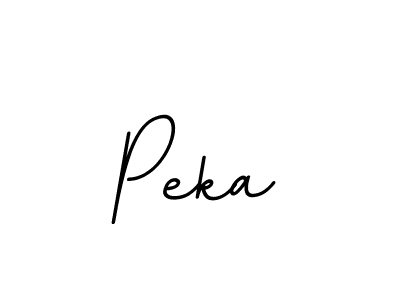 Design your own signature with our free online signature maker. With this signature software, you can create a handwritten (BallpointsItalic-DORy9) signature for name Peka. Peka signature style 11 images and pictures png