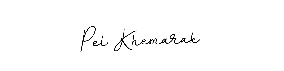 Create a beautiful signature design for name Pel Khemarak. With this signature (BallpointsItalic-DORy9) fonts, you can make a handwritten signature for free. Pel Khemarak signature style 11 images and pictures png