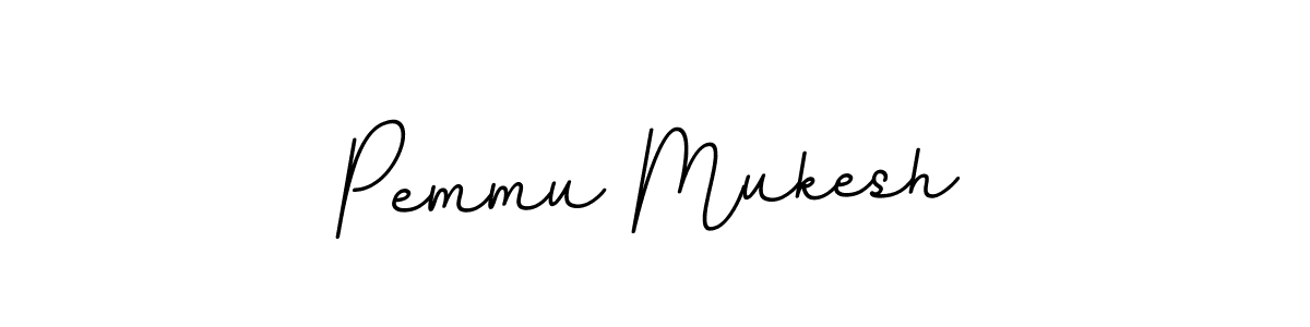 Pemmu Mukesh stylish signature style. Best Handwritten Sign (BallpointsItalic-DORy9) for my name. Handwritten Signature Collection Ideas for my name Pemmu Mukesh. Pemmu Mukesh signature style 11 images and pictures png