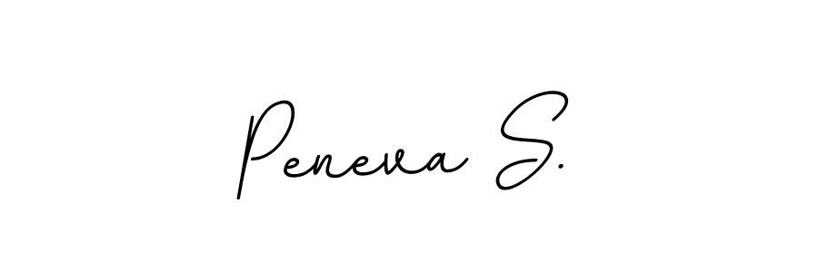 This is the best signature style for the Peneva S. name. Also you like these signature font (BallpointsItalic-DORy9). Mix name signature. Peneva S. signature style 11 images and pictures png