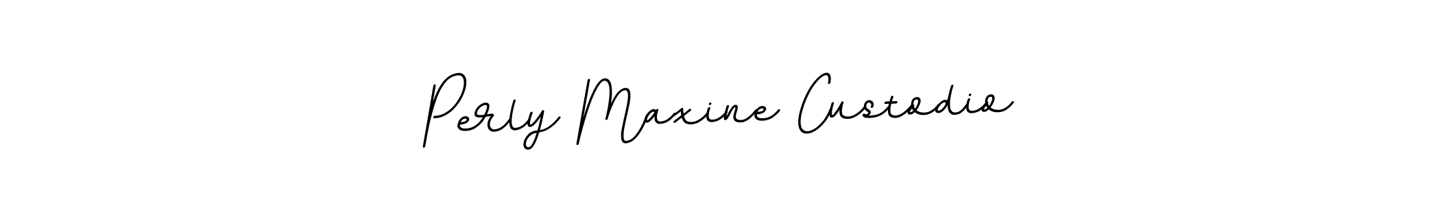 Create a beautiful signature design for name Perly Maxine Custodio. With this signature (BallpointsItalic-DORy9) fonts, you can make a handwritten signature for free. Perly Maxine Custodio signature style 11 images and pictures png