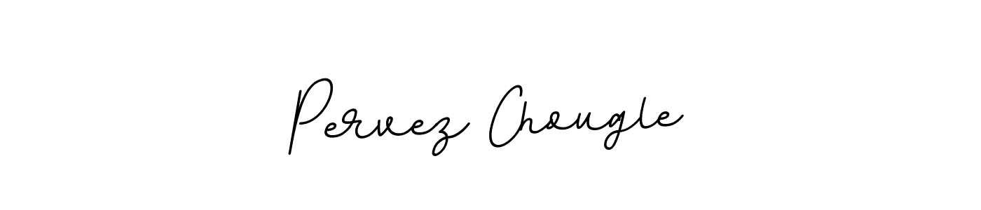 How to make Pervez Chougle name signature. Use BallpointsItalic-DORy9 style for creating short signs online. This is the latest handwritten sign. Pervez Chougle signature style 11 images and pictures png