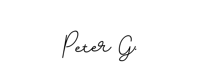 You should practise on your own different ways (BallpointsItalic-DORy9) to write your name (Peter G.) in signature. don't let someone else do it for you. Peter G. signature style 11 images and pictures png