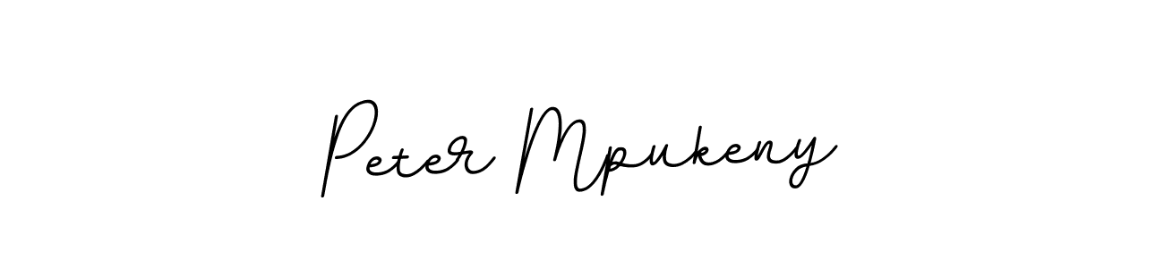 How to make Peter Mpukeny name signature. Use BallpointsItalic-DORy9 style for creating short signs online. This is the latest handwritten sign. Peter Mpukeny signature style 11 images and pictures png
