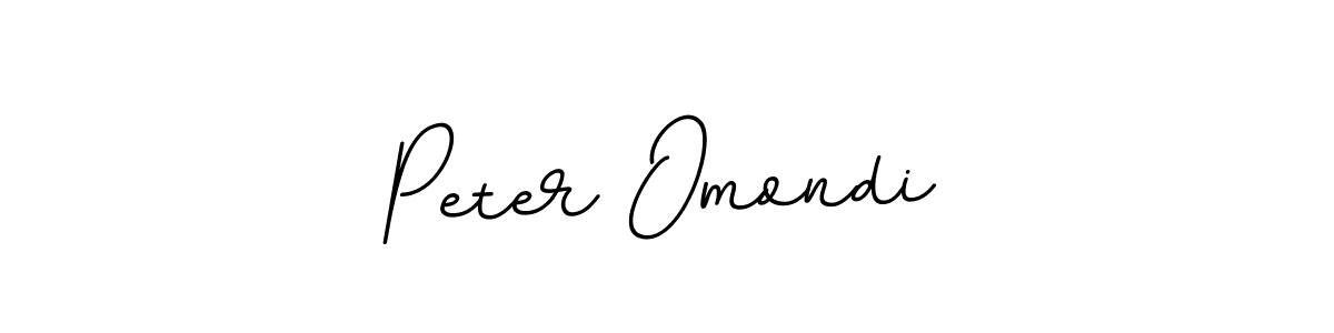 How to make Peter Omondi name signature. Use BallpointsItalic-DORy9 style for creating short signs online. This is the latest handwritten sign. Peter Omondi signature style 11 images and pictures png