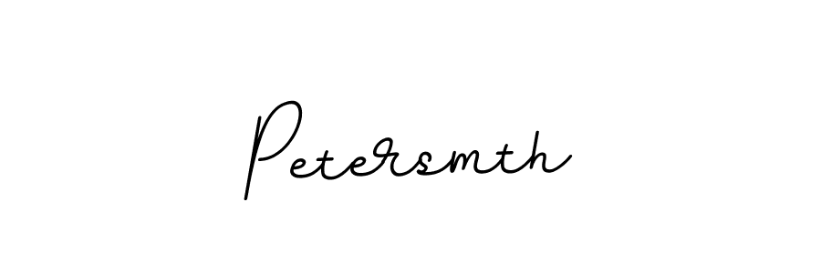 Use a signature maker to create a handwritten signature online. With this signature software, you can design (BallpointsItalic-DORy9) your own signature for name Petersmth. Petersmth signature style 11 images and pictures png