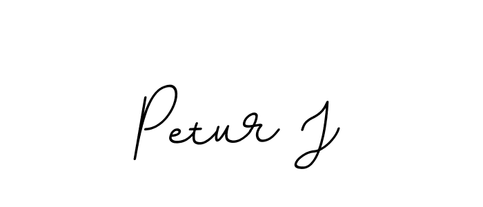 The best way (BallpointsItalic-DORy9) to make a short signature is to pick only two or three words in your name. The name Petur J include a total of six letters. For converting this name. Petur J signature style 11 images and pictures png