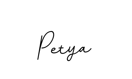 Use a signature maker to create a handwritten signature online. With this signature software, you can design (BallpointsItalic-DORy9) your own signature for name Petya. Petya signature style 11 images and pictures png