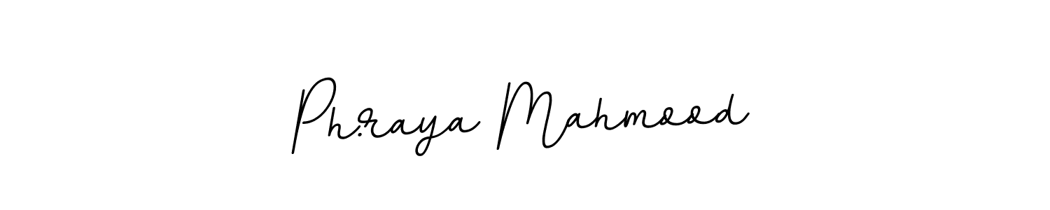 You should practise on your own different ways (BallpointsItalic-DORy9) to write your name (Ph.raya Mahmood) in signature. don't let someone else do it for you. Ph.raya Mahmood signature style 11 images and pictures png