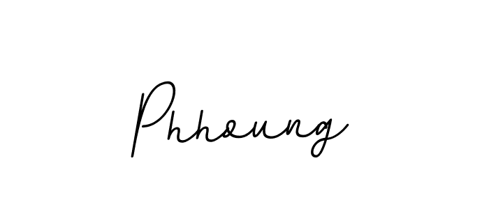 Design your own signature with our free online signature maker. With this signature software, you can create a handwritten (BallpointsItalic-DORy9) signature for name Phhoung. Phhoung signature style 11 images and pictures png