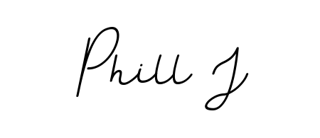 The BallpointsItalic-DORy9 handwriting style adds charm and authenticity to name Phill J. A wonderful choice for personal thank-you notes. Phill J signature style 11 images and pictures png