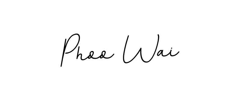 Design your own signature with our free online signature maker. With this signature software, you can create a handwritten (BallpointsItalic-DORy9) signature for name Phoo Wai. Phoo Wai signature style 11 images and pictures png