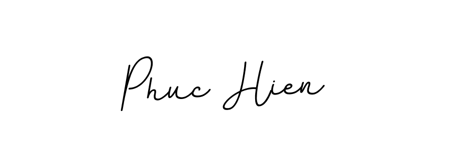 How to make Phuc Hien name signature. Use BallpointsItalic-DORy9 style for creating short signs online. This is the latest handwritten sign. Phuc Hien signature style 11 images and pictures png