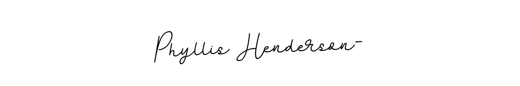 Phyllis Henderson- stylish signature style. Best Handwritten Sign (BallpointsItalic-DORy9) for my name. Handwritten Signature Collection Ideas for my name Phyllis Henderson-. Phyllis Henderson- signature style 11 images and pictures png