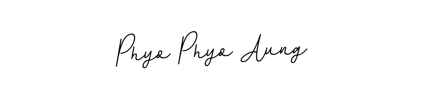 Use a signature maker to create a handwritten signature online. With this signature software, you can design (BallpointsItalic-DORy9) your own signature for name Phyo Phyo Aung. Phyo Phyo Aung signature style 11 images and pictures png