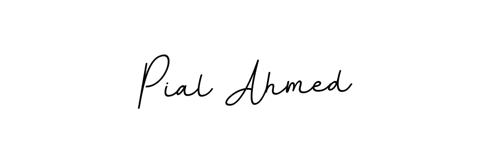 The best way (BallpointsItalic-DORy9) to make a short signature is to pick only two or three words in your name. The name Pial Ahmed include a total of six letters. For converting this name. Pial Ahmed signature style 11 images and pictures png