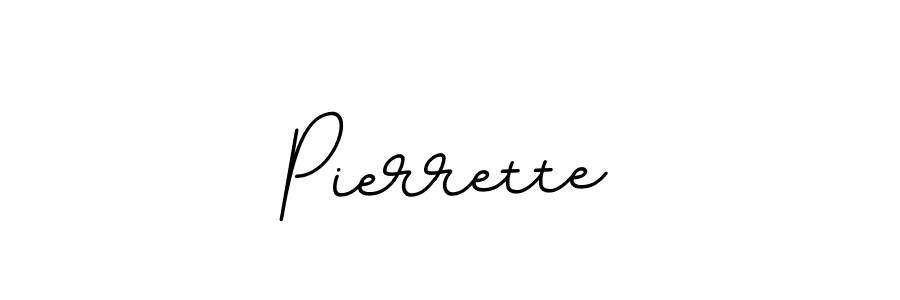 Use a signature maker to create a handwritten signature online. With this signature software, you can design (BallpointsItalic-DORy9) your own signature for name Pierrette. Pierrette signature style 11 images and pictures png