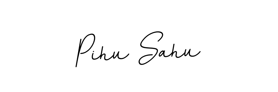 Make a beautiful signature design for name Pihu Sahu. With this signature (BallpointsItalic-DORy9) style, you can create a handwritten signature for free. Pihu Sahu signature style 11 images and pictures png
