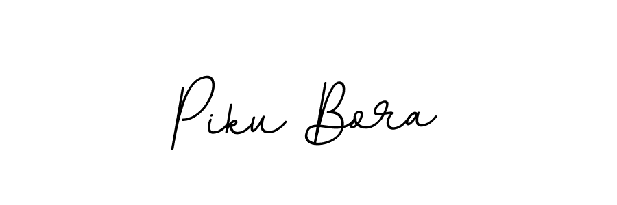 How to make Piku Bora name signature. Use BallpointsItalic-DORy9 style for creating short signs online. This is the latest handwritten sign. Piku Bora signature style 11 images and pictures png