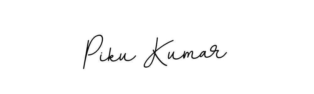 Design your own signature with our free online signature maker. With this signature software, you can create a handwritten (BallpointsItalic-DORy9) signature for name Piku Kumar. Piku Kumar signature style 11 images and pictures png