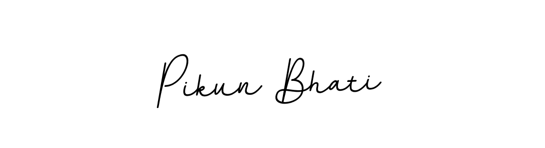 You should practise on your own different ways (BallpointsItalic-DORy9) to write your name (Pikun Bhati) in signature. don't let someone else do it for you. Pikun Bhati signature style 11 images and pictures png