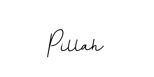 Design your own signature with our free online signature maker. With this signature software, you can create a handwritten (BallpointsItalic-DORy9) signature for name Pillah. Pillah signature style 11 images and pictures png