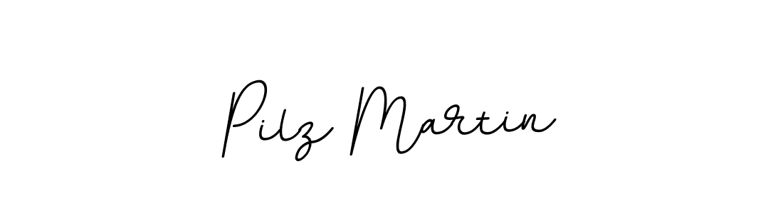 How to make Pilz Martin name signature. Use BallpointsItalic-DORy9 style for creating short signs online. This is the latest handwritten sign. Pilz Martin signature style 11 images and pictures png