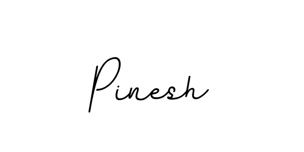 How to make Pinesh name signature. Use BallpointsItalic-DORy9 style for creating short signs online. This is the latest handwritten sign. Pinesh signature style 11 images and pictures png