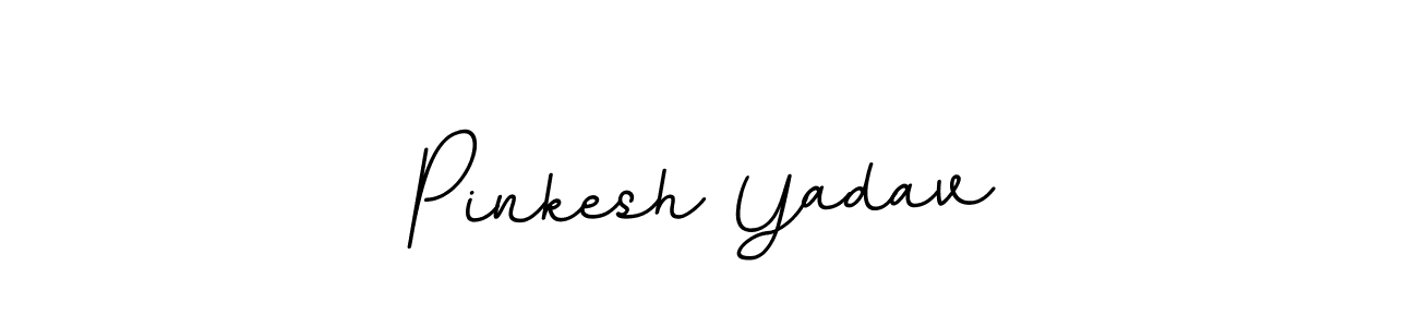 The best way (BallpointsItalic-DORy9) to make a short signature is to pick only two or three words in your name. The name Pinkesh Yadav include a total of six letters. For converting this name. Pinkesh Yadav signature style 11 images and pictures png