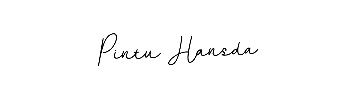 This is the best signature style for the Pintu Hansda name. Also you like these signature font (BallpointsItalic-DORy9). Mix name signature. Pintu Hansda signature style 11 images and pictures png