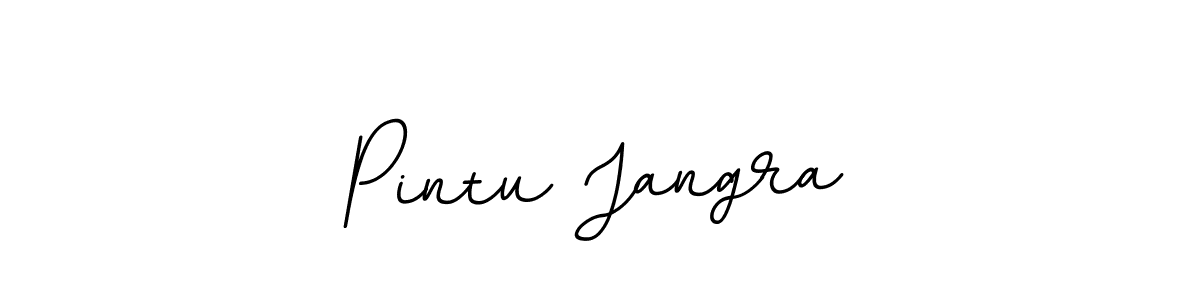 Make a beautiful signature design for name Pintu Jangra. With this signature (BallpointsItalic-DORy9) style, you can create a handwritten signature for free. Pintu Jangra signature style 11 images and pictures png