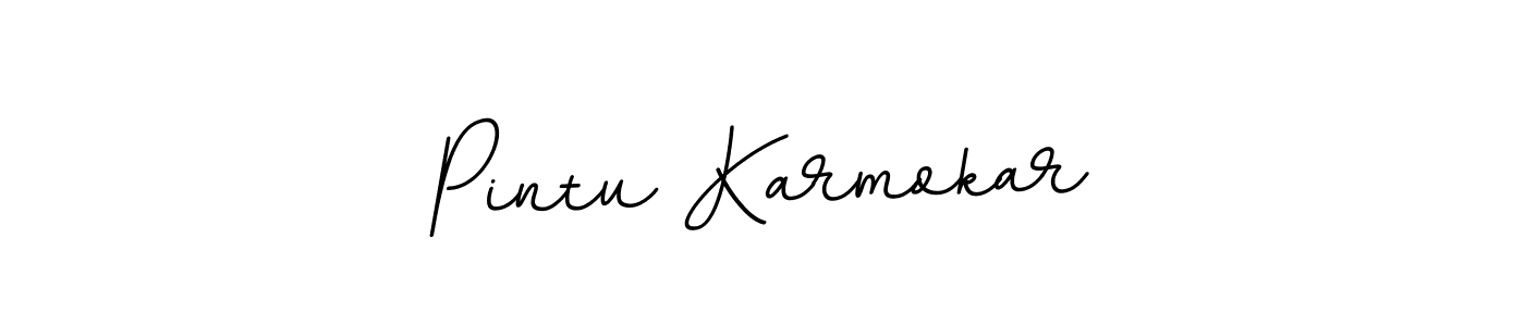 Here are the top 10 professional signature styles for the name Pintu Karmokar. These are the best autograph styles you can use for your name. Pintu Karmokar signature style 11 images and pictures png