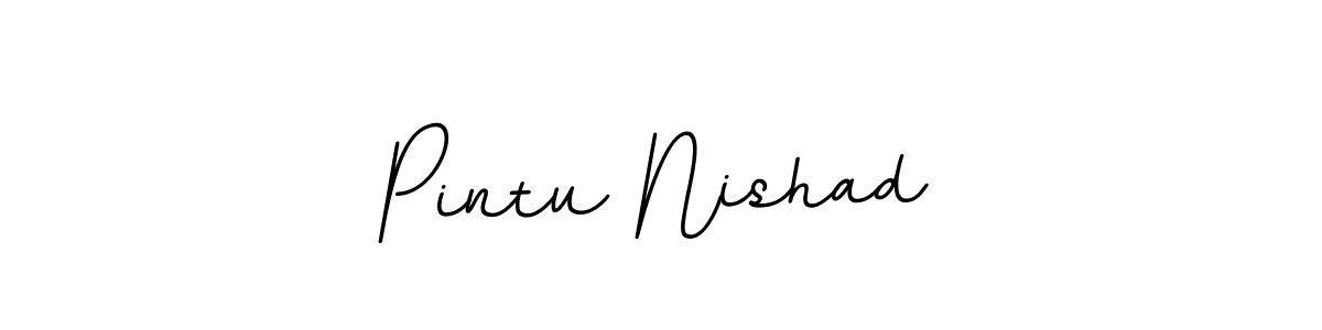 Use a signature maker to create a handwritten signature online. With this signature software, you can design (BallpointsItalic-DORy9) your own signature for name Pintu Nishad. Pintu Nishad signature style 11 images and pictures png