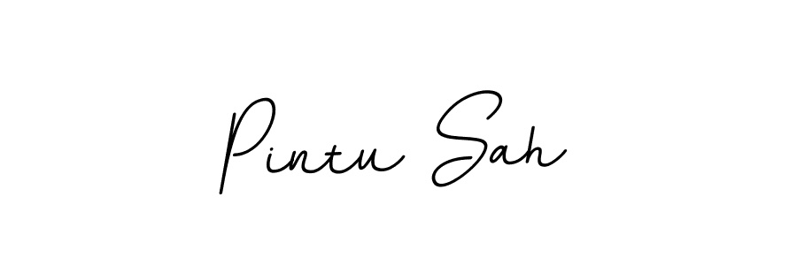 This is the best signature style for the Pintu Sah name. Also you like these signature font (BallpointsItalic-DORy9). Mix name signature. Pintu Sah signature style 11 images and pictures png