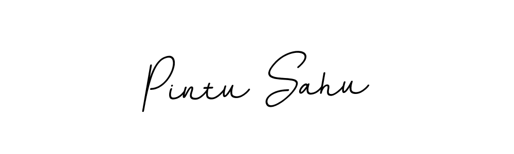 You should practise on your own different ways (BallpointsItalic-DORy9) to write your name (Pintu Sahu) in signature. don't let someone else do it for you. Pintu Sahu signature style 11 images and pictures png