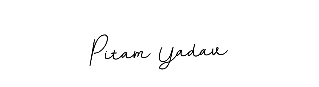 Create a beautiful signature design for name Pitam Yadav. With this signature (BallpointsItalic-DORy9) fonts, you can make a handwritten signature for free. Pitam Yadav signature style 11 images and pictures png