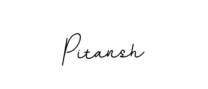 Make a beautiful signature design for name Pitansh. With this signature (BallpointsItalic-DORy9) style, you can create a handwritten signature for free. Pitansh signature style 11 images and pictures png