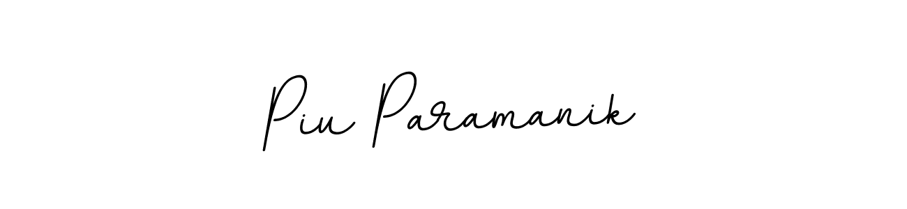 Make a beautiful signature design for name Piu Paramanik. With this signature (BallpointsItalic-DORy9) style, you can create a handwritten signature for free. Piu Paramanik signature style 11 images and pictures png