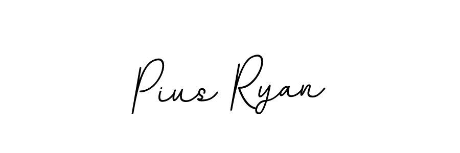 How to make Pius Ryan name signature. Use BallpointsItalic-DORy9 style for creating short signs online. This is the latest handwritten sign. Pius Ryan signature style 11 images and pictures png