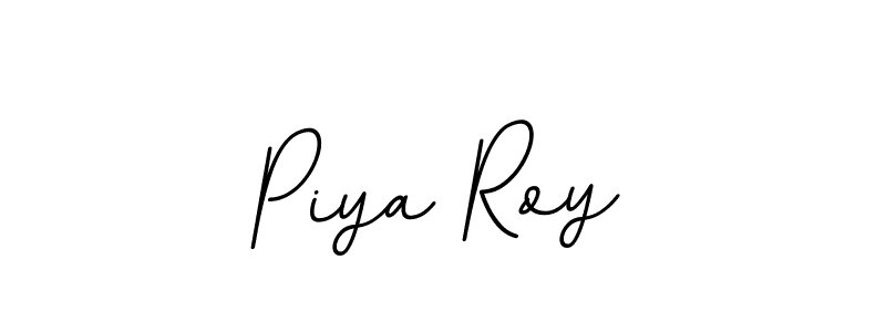 Use a signature maker to create a handwritten signature online. With this signature software, you can design (BallpointsItalic-DORy9) your own signature for name Piya Roy. Piya Roy signature style 11 images and pictures png