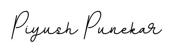 A sleek calligraphic signature for name Piyush Punekar utilizing BallpointsItalic-DORy9 styling. Great for adding personal signatures to photos and art. Piyush Punekar signature style 11 images and pictures png
